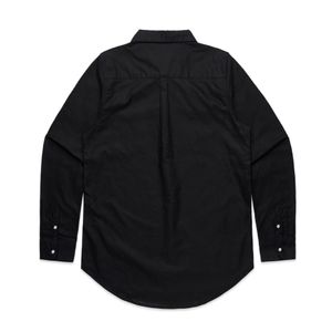 Womens Oxford  Shirt-L-BLACK