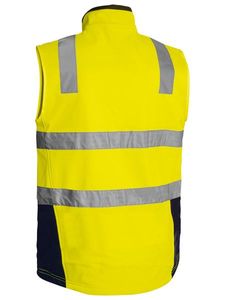 Bisley Taped Hi Vis Soft Shell Vest               -2XL-ORANGE/NAVY