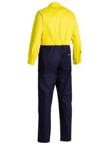 Bisley Hi Vis Drill Coverall       -102R-ORANGE/NAVY