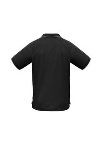 Resort Mens Polo              -3XL-BLACK/CHARCOAL