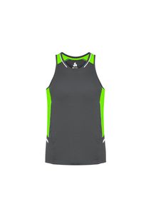 MENS RENEGADE SINGLET    -L   -GREY/LIME/SILVER