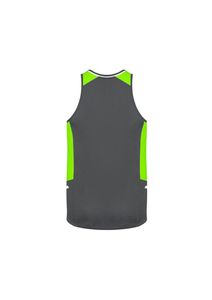 MENS RENEGADE SINGLET    -L   -GREY/LIME/SILVER