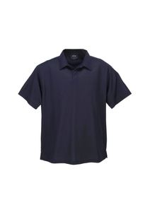 MENS MICRO WAFFLE POLO                            -L  -BLACK