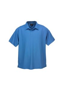 MENS MICRO WAFFLE POLO                            -L  -BLACK