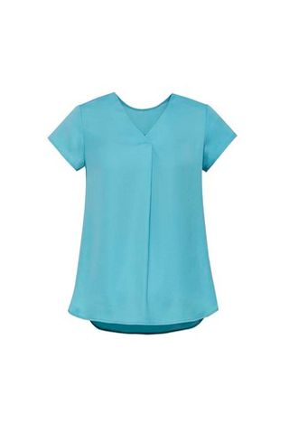 LADIES KAYLA V-NECK PLEAT BLOUSE