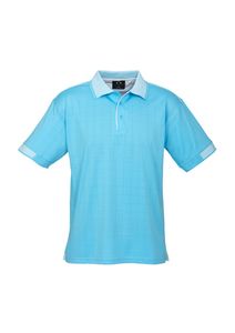 MENS NOOSA SELF CHECK POLO                        -2XL-NAVY/SPRING BLUE