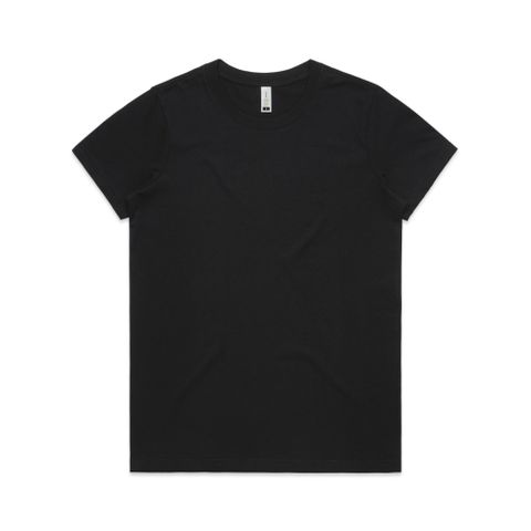 LADIES MAPLE ORGANIC TEE -S   -BLACK