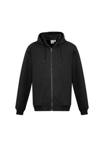 Mens Crew Zip Hoodie-L-BLACK