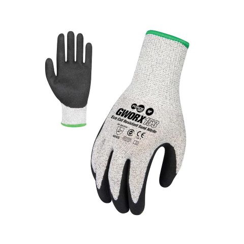Force360 Eco Cut Resistant Sand Nitrile Glove Cut Level C