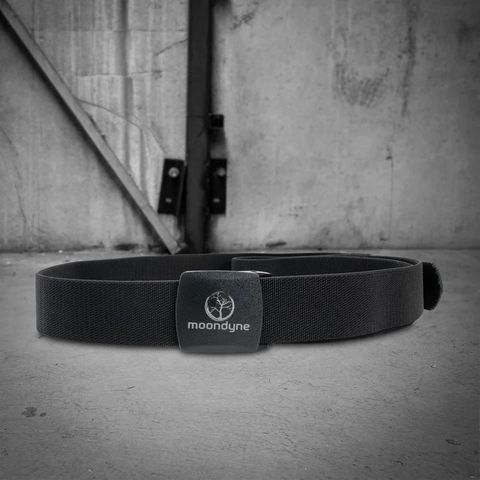 Moondyne Stretch Belt - Composite Cam Buckle - 1400mm - Black