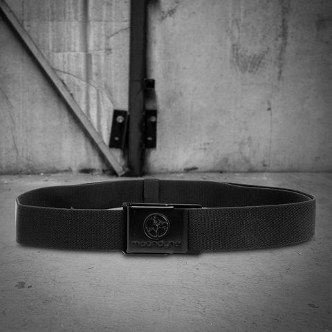 Moondyne Stretch Belt - Steel Cam Buckle - 1400mm - Black