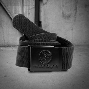 Moondyne Stretch Belt - Steel Cam Buckle - 1400mm - Black