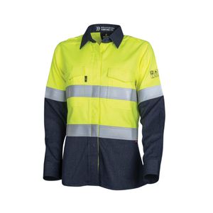 BOOL WOMENS REGULAR WEIGHT PPE2 FR SHIRT WITH LOXY-12-YELLOW/NAVY