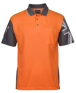 JB's HV S/S SOUTHERN CROSS POLO-2XL-ORANGE/CHARCOAL