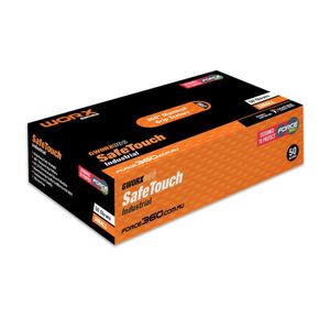 Force360 SafeTouch Disposable Nitrile - Industrial (Box 50)-L-BLACK