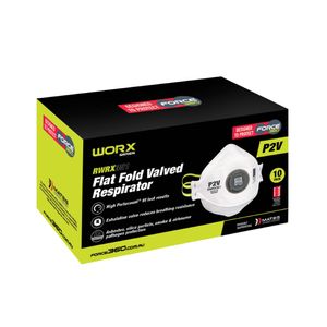 Force360 P2V Flat Fold Disposable Respirator (10 per box)