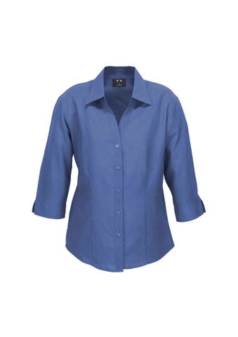 Oasis Ladies 3/4 Sleeve Shirt-12-MID BLUE