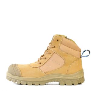 Bata Zippy Zip Lace Up Bump Cap Boot-10-Wheat