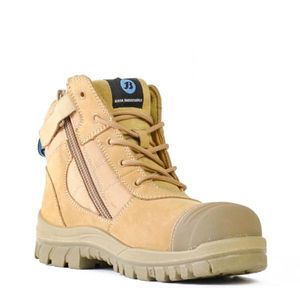 Bata Zippy Zip Lace Up Bump Cap Boot-10-Wheat