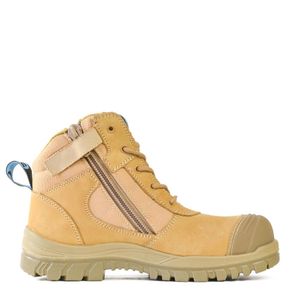 Bata Zippy Zip Lace Up Bump Cap Boot-10-Wheat