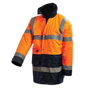 Workit JACKET 300D HI-VIS PU/POLY / TAPED-2XL-YELLOW/NAVY