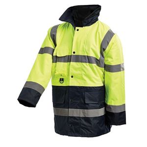 Workit JACKET 300D HI-VIS PU/POLY / TAPED-2XL-YELLOW/NAVY