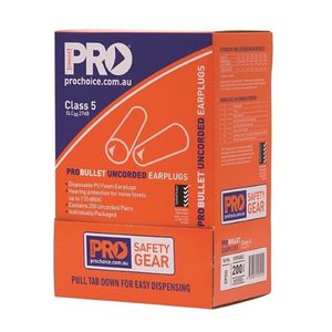 PRO-BULLET PU EARPLUGS UNCORDED  BOX OF 200