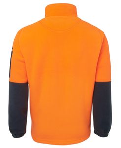 JB's HIVIS 280G 1/2 ZIP POLAR FLEECE-2XL-ORANGE/NAVY