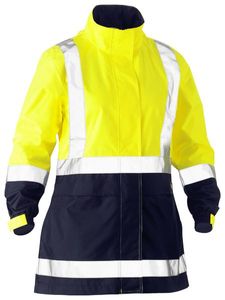 WOMEN'S TAPED TWO TONE HI VIS RAIN JACKET