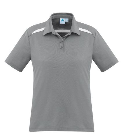 Sonar Ladies Polo-10-SILVER/WHITE