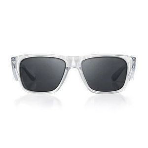 SAFESTYLE FUSIONS CLEAR FRAME POLARISED LENS SAFETY SPECS