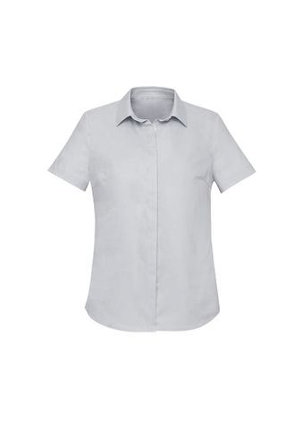 Womens Charlie Short Sleeve Shirt-10-SILVER