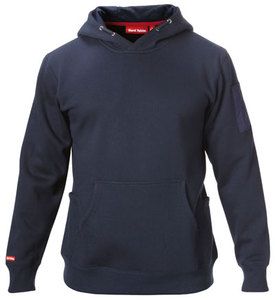 HARD YAKKA BRUSHED FLEECE HOODIE-2XL-BLACK