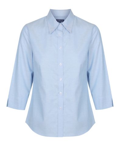 OXFORD WEAVE 3/4 SLEEVE SHIRT