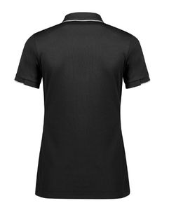 Womens Focus Short Sleeve Polo-16-BLACK/WHITE