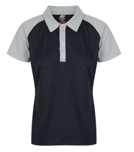 Manly Ladies Polo-8-NAVY/SILVER