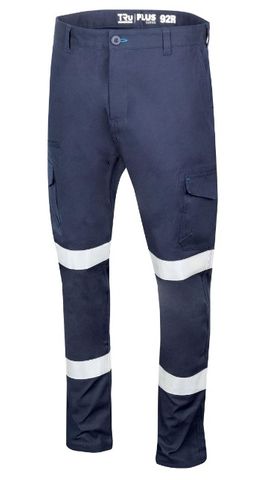 TRU Midweight Cotton Stretch Cargo Trousers With Biomotion Reflec-77R-NAVY