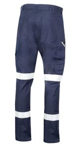 TRU Midweight Cotton Stretch Cargo Trousers With Biomotion Reflec-77R-NAVY