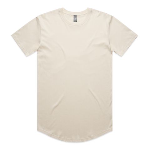 MENS STAPLE CURVE TEE-L-ECRU