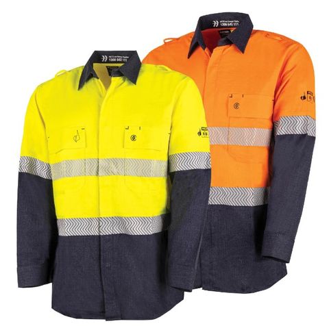 BOOL Regular Weight PPE2 Two Tone FR Shirt With Segmented FR Reflective Tape