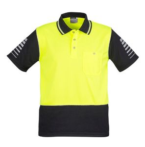 SYZMIK Mens Hi Vis Zone Short Sleeve Polo