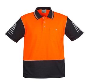 SYZMIK Mens Hi Vis Zone Short Sleeve Polo