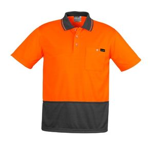 SYZMIK Mens Hi Vis Comfort Back Short Sleeve Polo