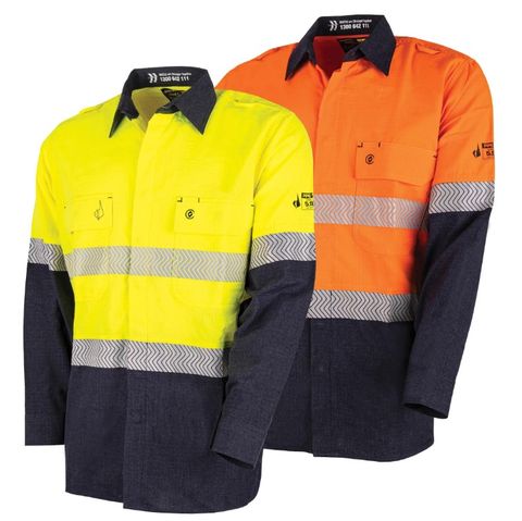 BOOL ULTRA-LIGHTWEIGHT PPE1 FR SHIRT WITH SEGMENTED FR REFLECTIVE TAPE