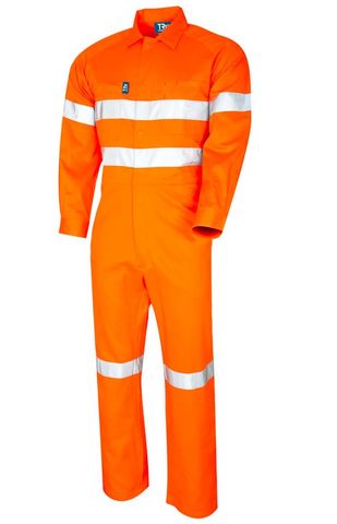 TRU LIGHTWEIGHT HI-VIS COVERALL WITH REFLECTIVE TAPE