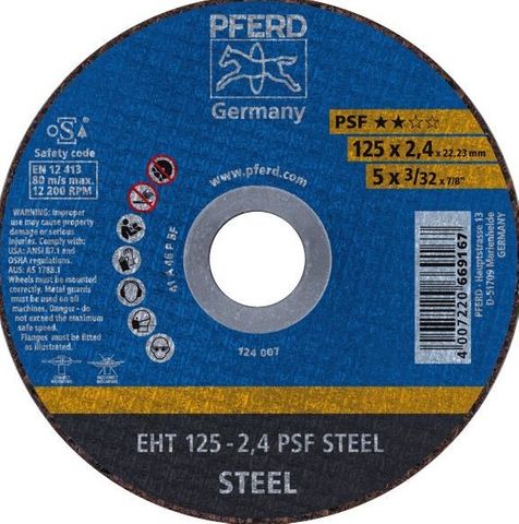 Cutting Disc 125mm x 2.4mm x 22.2mm Steel PFERD