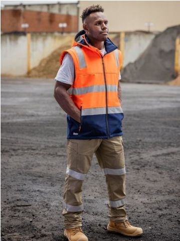 Bisley Taped Two Tone Hi Vis 3 in 1 Soft Shell Jacket