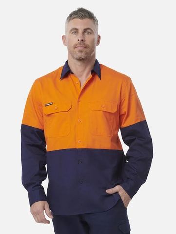 KING GEE WORKCOOL VENTED SPLICED SHIRT LONG SLEEVE