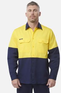 KING GEE WORKCOOL VENTED SPLICED SHIRT LONG SLEEVE