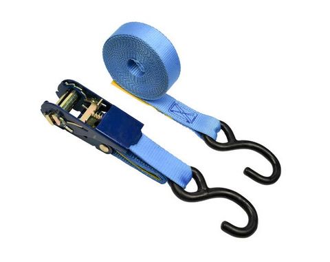 RATCHET TIE DOWN STRAP 350KG (S-HOOKS) 25MM X 4.5M AUSTLIFT